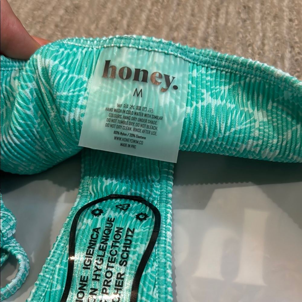 Honey Swim Drift Ribbed String Bottom - Picture 7 of 9